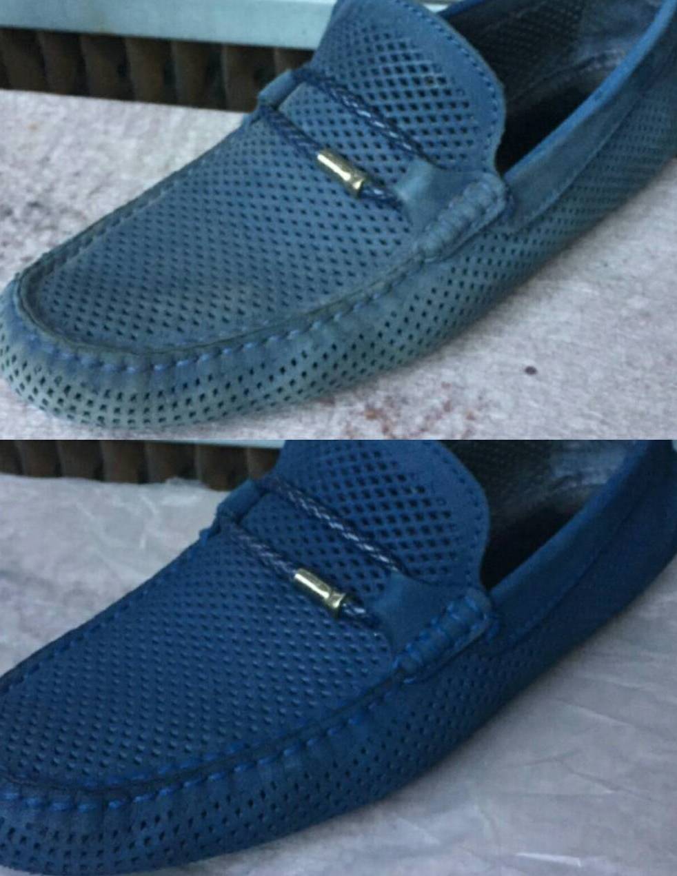восстановление брендовой обуви из нубука